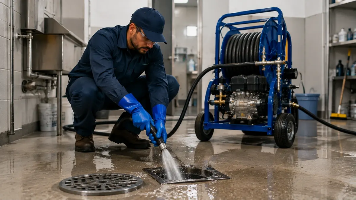 Floor Drain Hydro Jet Cleaning in Dunlap