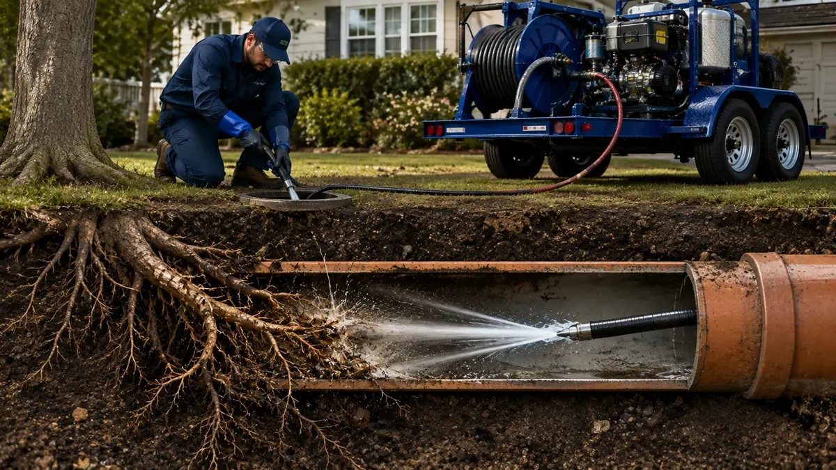 Tree Root Removal with Hydro Jetting in Dunlap